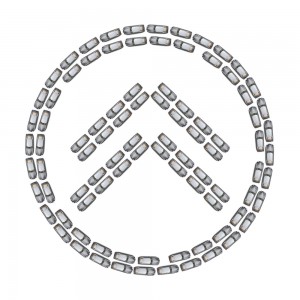 60 Jahre DS - das Logo auf dem Burgplatz Düsseldorf (Symbolbild)